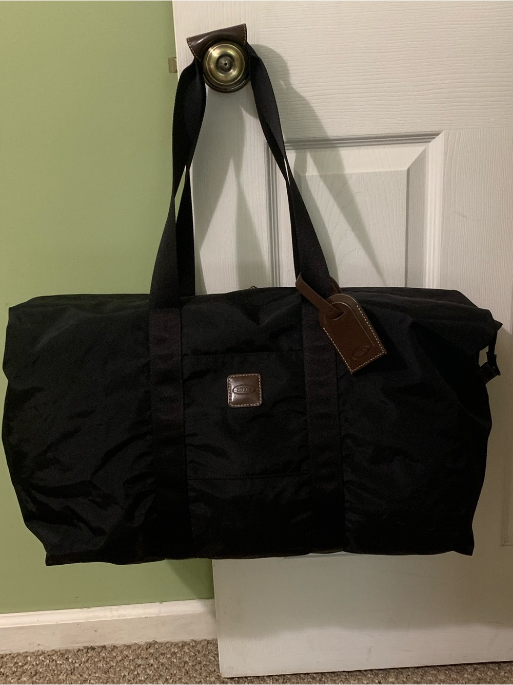 Bric’s Milano Black Travel Duffle Bag with Accessory Pouch